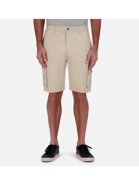Iron Co Men's Stretch Twill Cargo Shorts-Size 38- Color: Dune-NWT